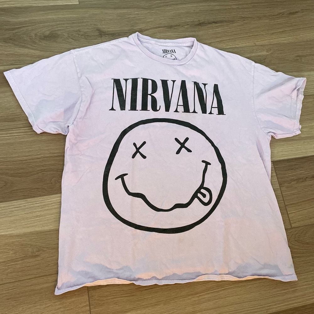 Nirvana Light Purple Graphic Tee Shirt